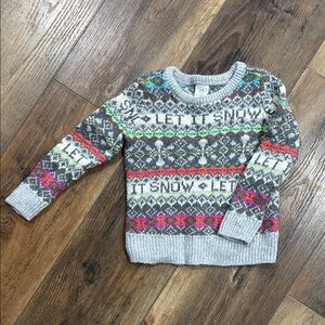 baby GAP Let It Snow Knit Sweater- Sz 2T